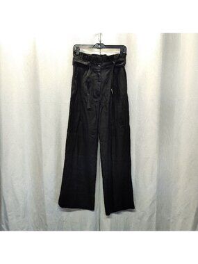 Reset By Jane Wide-Leg Flax High-Waisted Pants Women's Size M Waist 28" Casual